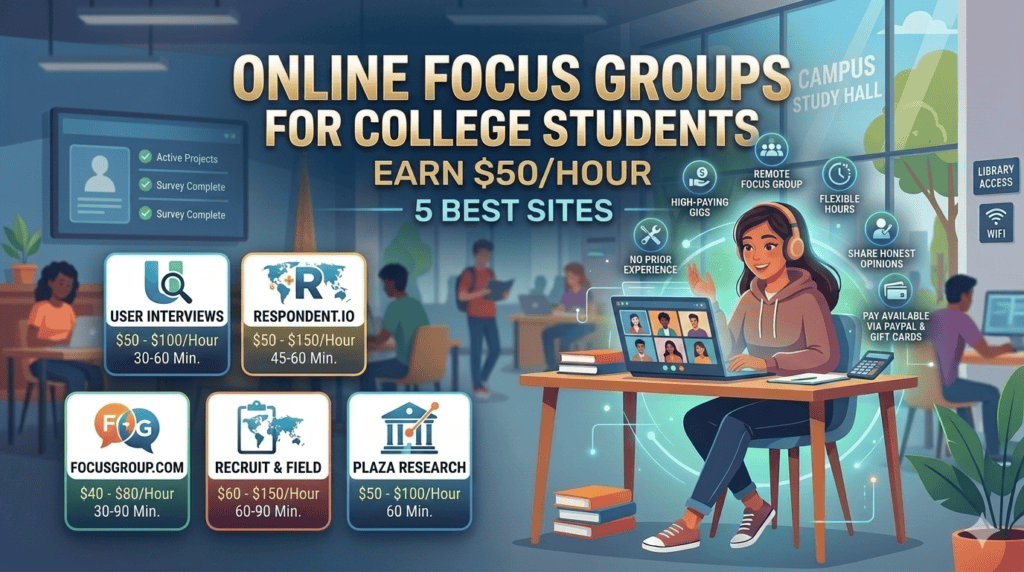 Online Focus Groups for College Students to Earn $50/Hour: 5 Sites