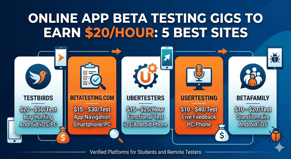 Online App Beta Testing Gigs to Earn $20/Hour: 5 Best Sites